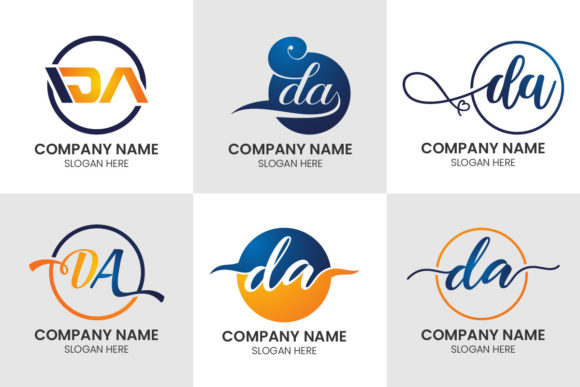 Crafting a Modern Brand Identity with the DA Logo Set