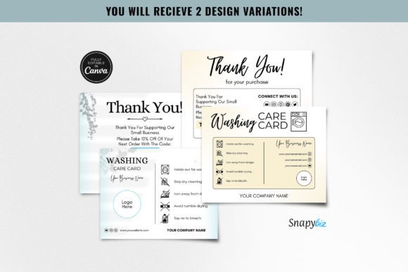 Elevate Your Brand with a Minimalist Editable Clothing Care Card