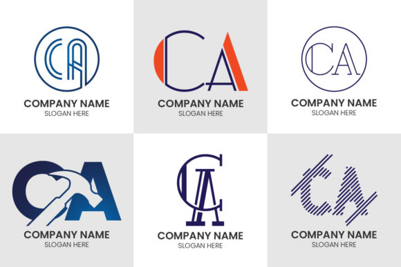 Initial Letter CA Logo Set: A Modern Design Toolkit