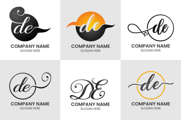 Initial Letter DE Logo Set: Crafting a Modern Brand Identity