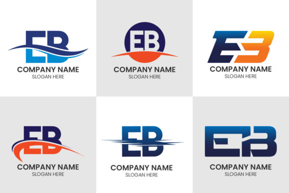 Initial Letter EB Logo Set: A Modern Brand Identity Toolkit