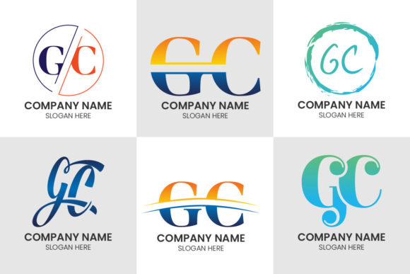 Initial Letter G C Logo Set: Elevate Your Brand Identity