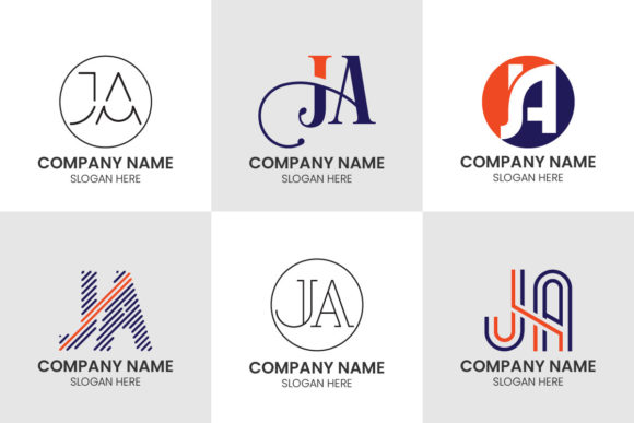 Initial Letter J a Logo Set: Bold Typography for Modern Branding