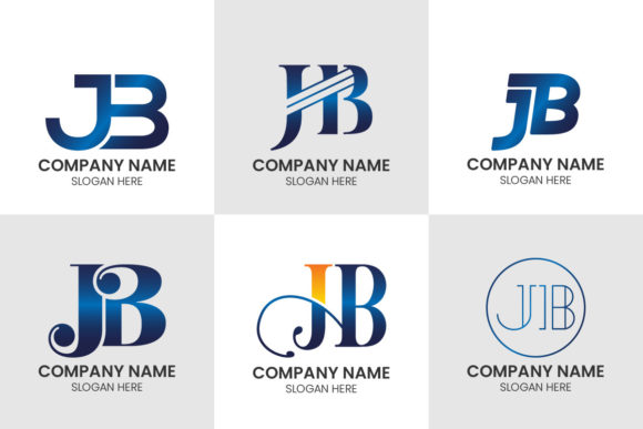 Initial Letter J B Logo Set: A Modern Creative Monogram