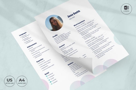 Laundry Resume Template CV: A Modern Template for a Clean Career Slate