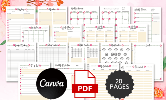 Master Your Time with a Floral Canva Planner Template